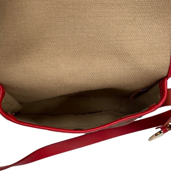 Dooney & Bourke Signature Mini Crossbody with Red Leather Trim and Strap New - Picture 7 of 13
